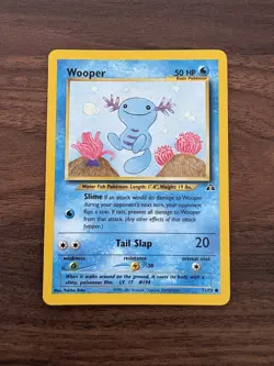 Pokemon Card Wooper Neo Discovery Unlimited 71/75 LP - Image 1