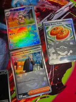 9 Pokemon Card Lot w/ Illustration Rares & Prismatic Pokeballs! Pokemon TCG lot1 - Image 3