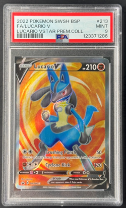 Lucario V SWSH213 - 2022 Pokemon Sword & Shield Black Star Promo Full Art Card - Image 1