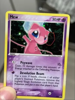 Mew 040 Holo SWIRL Nintendo Black Star Promo Pokemon Card LP - Image 3