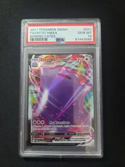 Pokemon TCG Shining Fates Ditto VMAX Full Art Card 051/072 GEM MT PSA 10 - Image 1