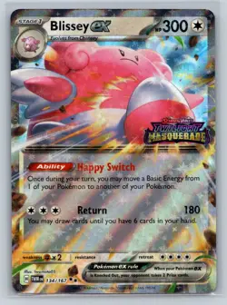 2024 Scarlet & Violet Series - Twilight Masquerade Blissey ex Promo Stamped #134 - Image 1
