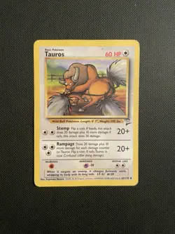Pokemon Tauros 62/130 Base Set 2 Regular - Heavily Played - Image 2