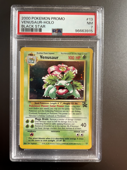 2000 Pokemon Promo VENUSAUR Holo Black Star Promo #13 PSA 7 NM - Image 1