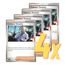 4x Colress's Tenacity PLAYSET Stamp Prize Pack Regular Pokemon TCG NM FAST SHIP - Image 1
