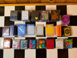 Pokemon TCG Lot of Card Sleeves ETB Exclusives Magnetic Card Display Stands - Image 2