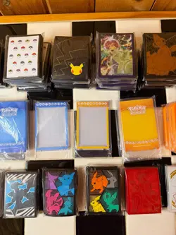 Pokemon TCG Lot of Card Sleeves ETB Exclusives Magnetic Card Display Stands - Image 5
