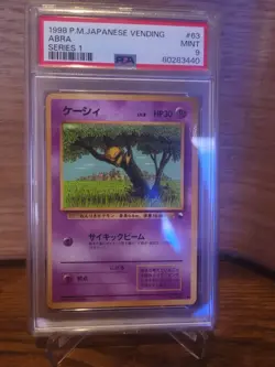 1998 POKEMON JAPANESE VENDING SERIES 1 #63 ABRA PSA 9 - Image 1