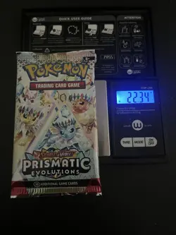 22.31g VERY HEAVY Prismatic Evolutions Pokemon Sealed Booster Pack New - Image 1