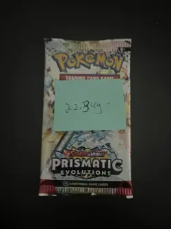 22.31g VERY HEAVY Prismatic Evolutions Pokemon Sealed Booster Pack New - Image 3