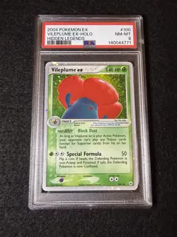 2004 Pokemon Ex Vileplume Ex Holo Hidden Legends PSA 8 NM-MT - Image 1