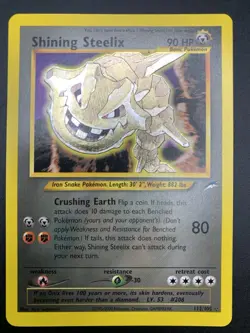 Pokemon Neo Destiny Unlimited- Shining Steelix Holo Secret Rare 112/105 LP+ - Image 1