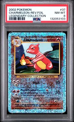 Pokemon PSA 8 Charmeleon #37 Reverse Holo Legendary Collection New Cert! - Image 1