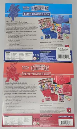 POKEMON BATTLE STYLES ETB PAIR RED & BLUE FACTORY SEALED ELITE TRAINER BOX - Image 2