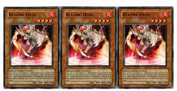 Yugioh- 3X Blazing Hiita - Common - 1st Edition - EOJ-EN028 - Light Play - Image 1