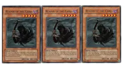 Yugioh- 3X Reaper of the Cards - Rare - Unlimited - LOB-071 - Moderate Play - Image 1