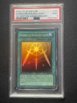 Swords of Revealing Light Legend of Blue Eyes 1st Edition 2002 Yu-Gi-Oh! PSA 9 - Image 1