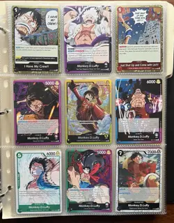 One Piece Binder Collection Lot OP01 Through OP13 - NM Condition - Image 2
