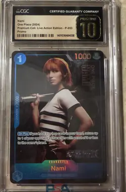 CGC 10 Pristine Nami P-053 P One piece 2024 Premium Coll. Live Action Edition - Image 2
