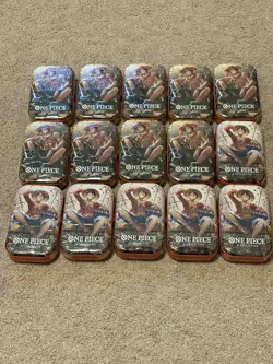 One Piece Tin Pack Set Vol.2 - Lot of 15 Factory Sealed Tins - Image 1