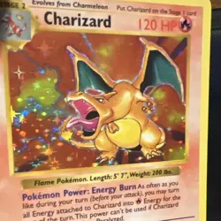 Pokemon Charizard Base Set (Shadowless) Holo Rare 120 HP Card 004/102 English - Image 4