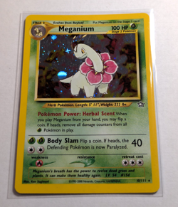 Meganium 10/111 Unlimited - Holo Rare Pokemon Card - Neo Genesis - LP - Image 2