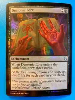 MTG 1x FOIL Demonic Lore # 118 Commander Legends Magic the Gathering Card x1 NM - Image 1