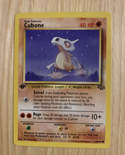 Pokemon TCG Cubone Jungle Card 50/64 Regular Common 1st Edition - Image 1