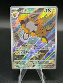 Pokemon TCG sleeping Raichu Card Paldea Evolved Illustration 211/193 LP ED3 - Image 1