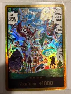 2025 One Piece OP14 Gold DON!! Card Egghead Crisis The Azure Sea's Seven ENGLISH - Image 1