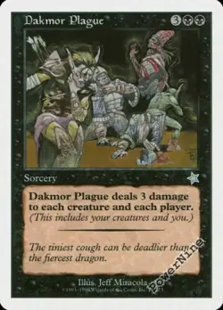4 Dakmor Plague - Black Starter 1999 Mtg Magic Uncommon - Image 1
