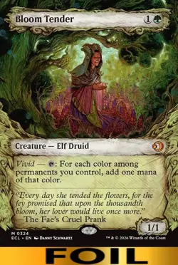 Bloom Tender ** FOIL SHOWCASE ** #324 - Lorwyn Eclipsed - NM MTG - Image 1