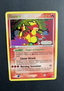 Pokemon TCG Magmar EX Legend Maker 21/92 Reverse Holo Rare 70HP 2006 - Image 3