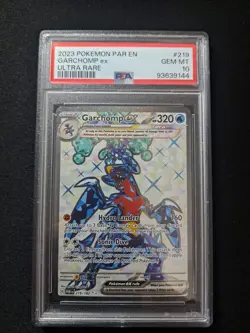 Pokemon TCG Paradox Rift Garchomp EX Full Art Ultra Rare 219/182 GEM MT PSA 10 - Image 1