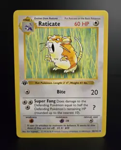 Pokemon TCG - RATICATE - 1ST EDITION/SHADOWLESS - 40/102 - BASE SET 1999 - LP/NM - Image 1