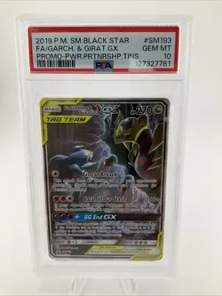 PSA 10 Garchomp & Giratina #SM193 2019 Pokemon SM Black Star Promo - Image 1