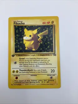1999 Pokemon Card #1 Ivy Pikachu 1st Edition Error League Promo NM - Image 3