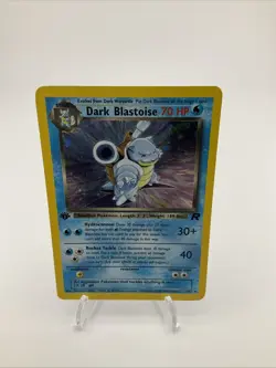 1st Edition Dark Blastoise 3/82 Team Rocket Holo Rare Pokemon Card TCG NM - Image 1