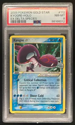 2005 Pokemon EX Delta Species Kyogre Holo #112/113 PSA 8 - Image 1