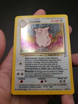 Pokemon TCG Clefable Base Set 2 Holo Unlimited Rare Card 5/130 MP-LP - Image 4