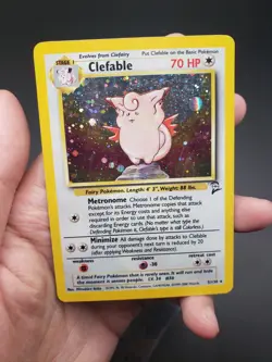 Pokemon TCG Clefable Base Set 2 Holo Unlimited Rare Card 5/130 MP-LP - Image 5