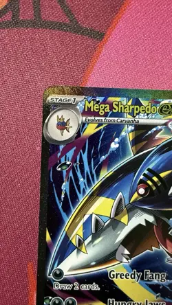 Pokemon Mega Sharpedo ex 127/094 Me02: Phantasmal Flames Holo SIR - Image 3
