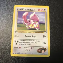 Brock's Lickitung 041/132 Gym Heroes First Edition Pokemon Card In Mint /NM - Image 1