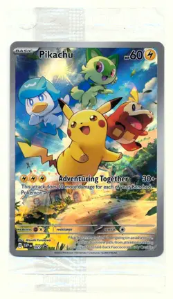 2023 POKEMON SVP EN-SV BLACK STAR PROMO #027 PIKACHU PALDEA EVOLVED - SEALED - Image 1