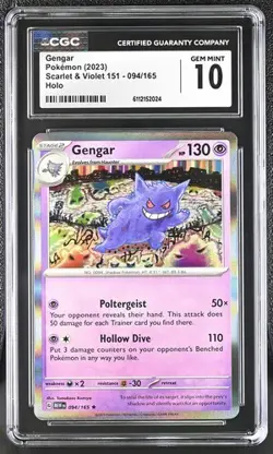 Gengar *CGC 10* Holo *Scarlet & Violet 151* #94 *2023* Pokemon - Image 1