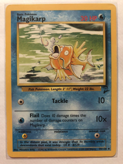 Magikarp 50/130 - Uncommon - Pokemon Base Set 2 [2000][MP] - Image 1