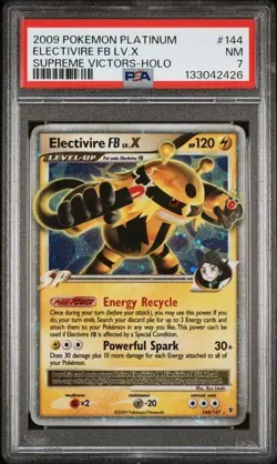 Pokemon Platinum Electivire Fb Lv.X Supreme Victors-Holo #144 PSA 7 - Image 1