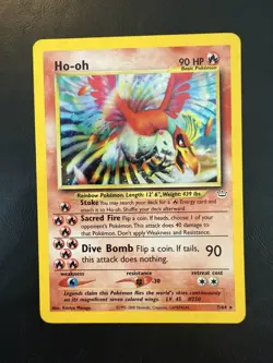 Ho-Oh 7/64 Holo Foil Rare Neo Revelation pokemon - Image 1