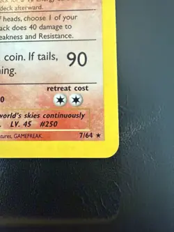 Ho-Oh 7/64 Holo Foil Rare Neo Revelation pokemon - Image 3
