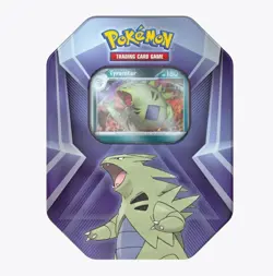 Tyranitar, Pupitar, Larvitar Holo Triple Whammy Set Mint Condition Tin, Pokemon - Image 1